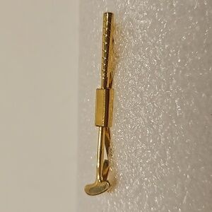 GOLF PUTTER Goldtone Collar Bar